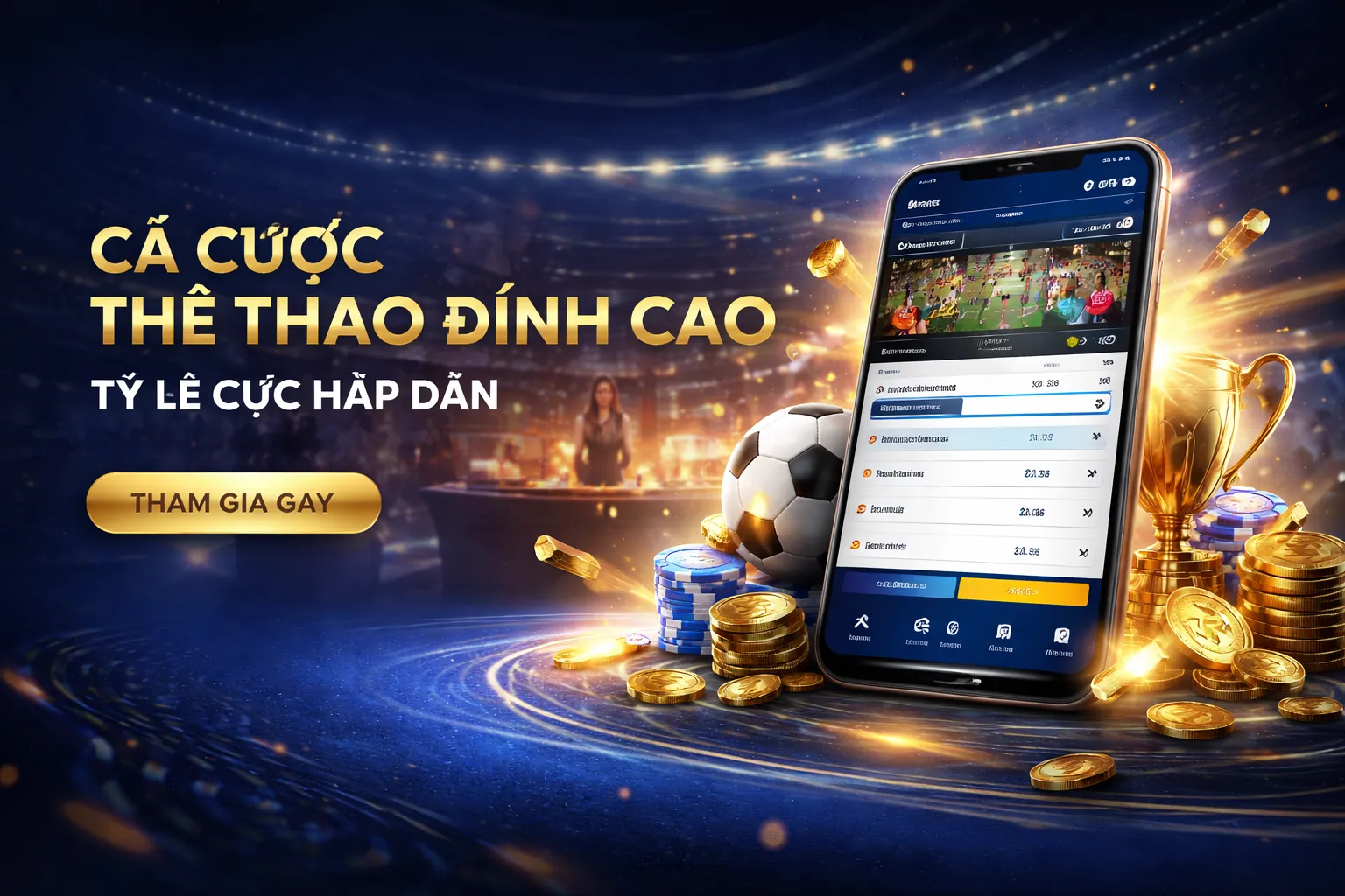 Hình ảnh chính hướng dẫn cá cược bóng đá 888
